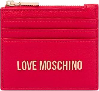 Love Moschino Zip Kaarthouder - Dames - Portefeuilles - Rood - ONE Size - Accessoires