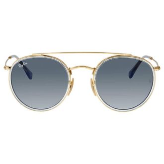Ray-Ban Round Double Bridge Blue Gradient Unisex Sunglasses RB3647N 91233M 51