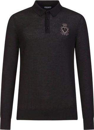 Dolce & Gabbana Stijlvolle Polo Shirt - Heren - Polos - Zwart - S - Tops