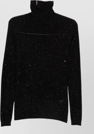 Fabiana Filippi wool sequin ribbed turtleneck sweater