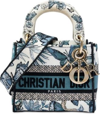 Dior Pre-owned Dior Mini Embroidered Canvas Toile de Jouy Mexico Lady D Lite Satchel Ladies 9FLDVXHWBAP2RA4N