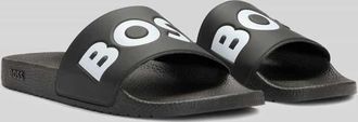 HUGO BOSS Badeschuhe mit Logo-Print Modell ARYEH_SLID in Black, Gr&ouml;&szlig;e 41