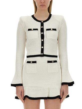 Self Portrait Crochet Cardigan