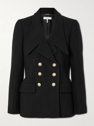 Chlo&eacute; Blazer Doppiopetto In Misto Lana Boucl&eacute; - Nero