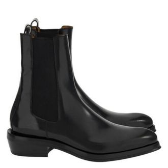 Ferragamo Frank Leather Chelsea Boots, Size 9 E