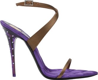 Saint Laurent Ivresse Sandalen - Dames - Schoenen - Paars - Maat: 37 EU Zijde