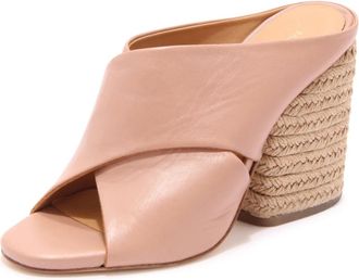 Paloma Barcel&oacute; Venus Napa Taupe Leren Sandaal - Dames - Muiltjes - Roze - 36 EU - Leer - Schoenen