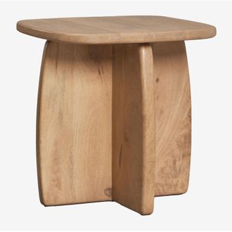 Sklum Pack De 2 Mesitas De Noche 45x45 Cm En Madera De Mango Agathe Sklum