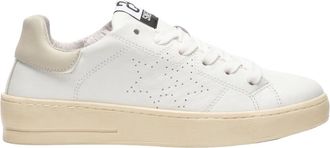2Star 2Star, Schoenen, Heren, Wit, 45 EU, Leer, Witte leren sneaker met beige detail