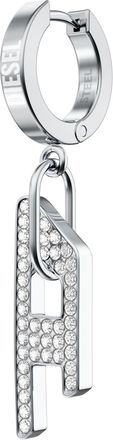 Diesel Stainless steel glitz D drop earring - Earrings - Unisex - Silver