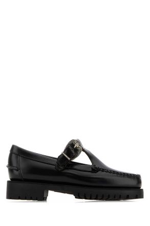 Sebago Black Leather Aurora Loafers