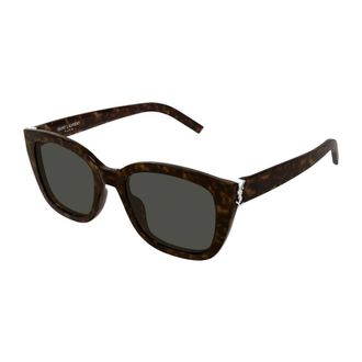 Saint Laurent M176 Zonnebril - Dames - Accessoires - Bruin - Maat: 53 MM Nylon