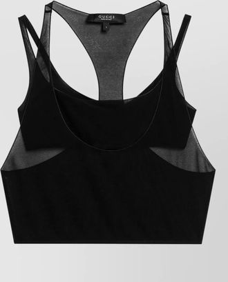 Gucci crepe cropped tank top