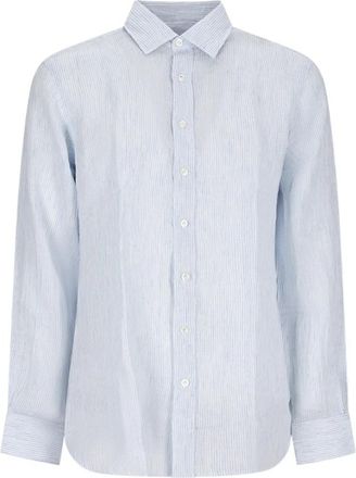 Lardini Stijlvolle Gewassen Herenoverhemd - Heren - Casual Overhemden - Blauw - XL - Overhemden