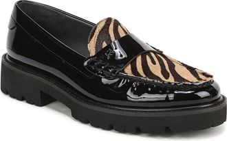 Franco Sarto Saffron Lug Sole Loafer in Black at Nordstrom, Size 5.5