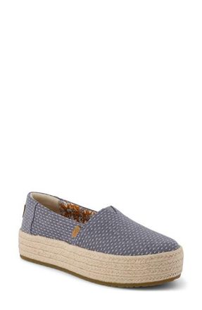 Toms Valencia Platform Espadrille in Light/Pastel Blue at Nordstrom, Size 7.5