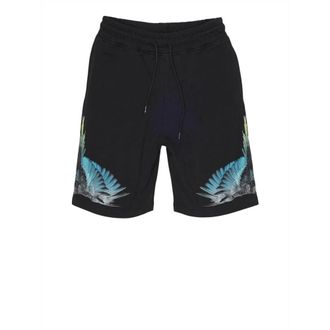 Marcelo Burlon Casual Shorts, male, Black, Size: XL Sporty Bermuda Shorts