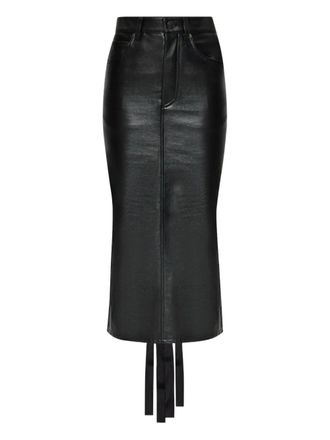 Balenciaga Leren rok - Zwart