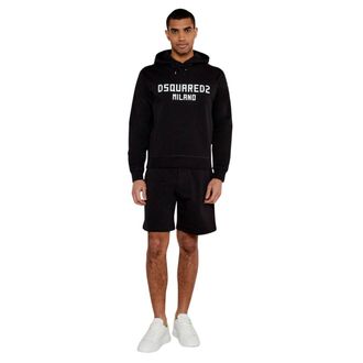 Dsquared2 Mens Milano Logo Black Tracksuit Cotton - Size Medium