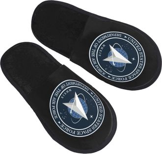 Generic House Slippers Unites States Space Force Non-Slip Hotel Slippers Breathable House Shoes For Holiday Hotel Spa M