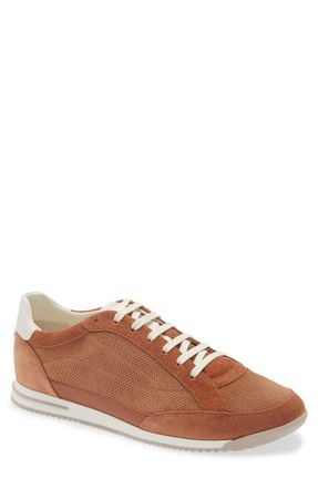 Brunello Cucinelli Minimal Knit Effect Sneaker in Cme44 Burnt Orange at Nordstrom, Size 11Us