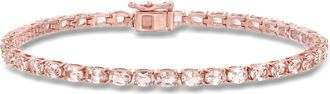 Ross-Simons Morganite Tennis Bracelet in 18kt Rose Gold Over Sterling