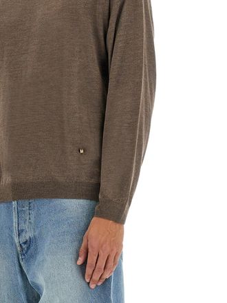 Moschino Virgin Wool and Silk Sweater - Brown