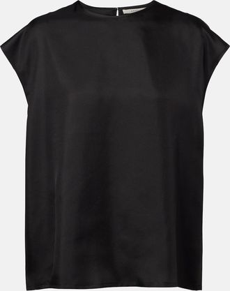 Asceno Dasha silk twill top