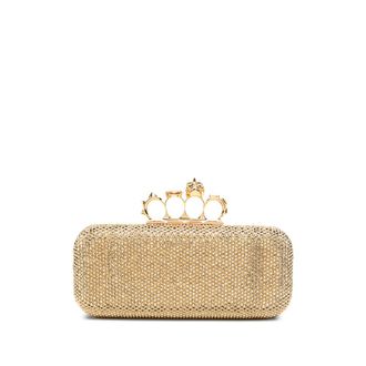 Alexander McQueen Long Knuckle Crystal-embellished Clutch Bag