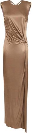 Elisabetta Franchi Gowns - Dames - Avondkleed - Beige - M - Kleedjes