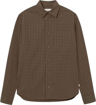 Wood Wood Casual Shirts - Heren - Casual Overhemden - Bruin - S - Overhemden