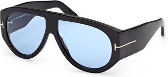 Tom Ford FT1044 BRONSON 01V Mens Sunglasses Black Size 60