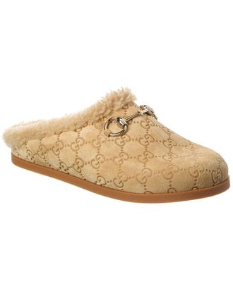 Gucci Dnu Pack Gucci Horsebit Gg Suede Mule