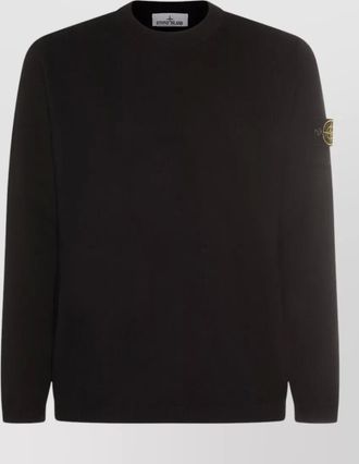 Stone Island cotton micro stitch knit relaxed-fit jumper