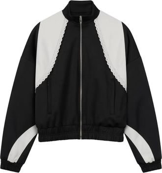 Rough. Giacca sportiva con maniche a contrasto - Nero