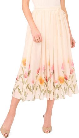 Ted Baker Megan Placed Floral Skirt in Antique White at Nordstrom, Size 12