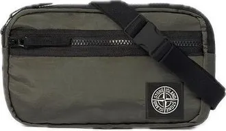 Stone Island Coated Nylon Belt Bag with Zip Pocket And Compass Patch Musk Green L2S1592000-14S0251-V0059