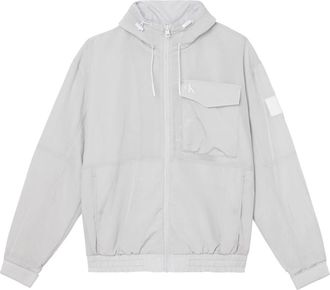 Calvin Klein Interactieve Multicolor Sneakers Jacket - Heren - Zomerjassen - Grijs - M - Leer - Jassen