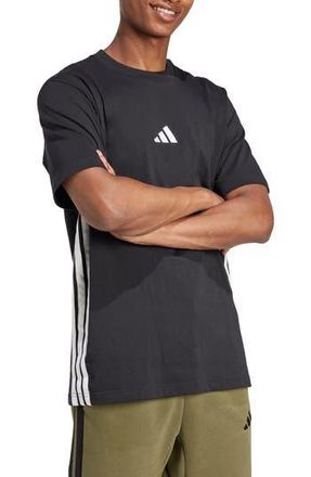 adidas 3-Stripes Cotton T-Shirt in Black/whit at Nordstrom Rack, Size Xxx-Large