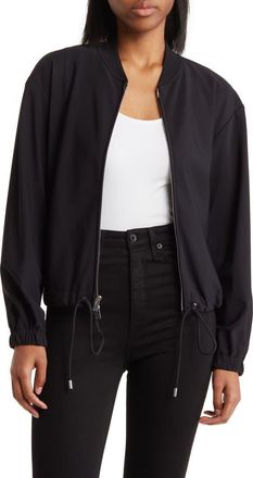 Theory Cropped Zip Jacket in Black at Nordstrom Rack, Size Medium