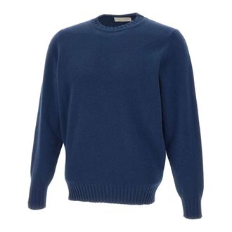FILIPPO DE LAURENTIIS Round-neck Knitwear, male, Blue, Size: 5XL Filippo De Laurentis Sweaters Blue