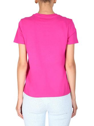 Moschino Logo-Printed Cotton T-Shirt - Purple