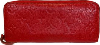 Louis Vuitton Galle Monogram Red Color Monogram Empreinte Long Wallet (Bi-Fold) (Pre-Owned)