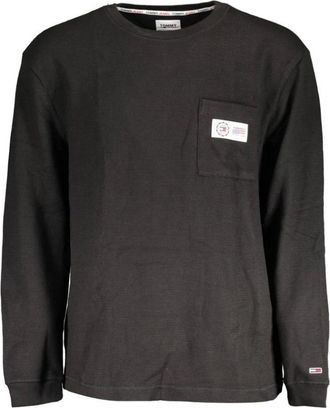 Tommy Hilfiger Hoodies & sweatvesten, Heren, Zwart, S, Katoen, Zwarte Katoenen Trui