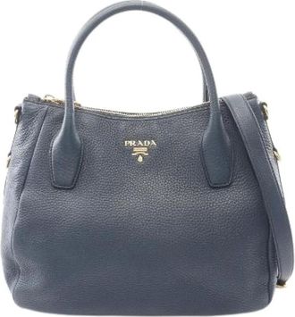 Prada Pre-owned VIT Daino 2way Borsa in Pelle - - Pre-owned - Donna - Blu - ONE SIZE