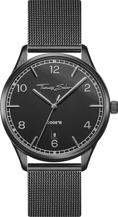 Thomas Sabo Elegante zwarte dameshorloge met datumaanduiding - Dames - Horloges - Zwart - ONE Size - Accessoires