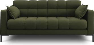 MICADONI Sofá 2 plazas de tejido estructural verde