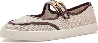 Cole Haan Nantucket Drift Maryjane Ballets Womens Shoes Mahogany Croc Print/Natural Canvas : 10.5 B - Medium, Leather