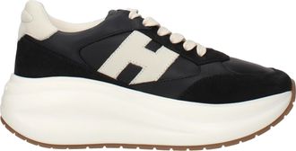 Hogan Sneakers Dames Leer Zwart/Beige