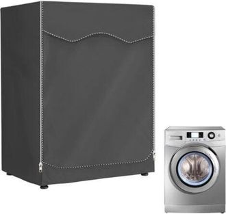 OEM (negro, 60 X 55 X 85 Cm) Funda Impermeable Para Lavadoras Y Secadoras De Exterior Con Apertura Frontal